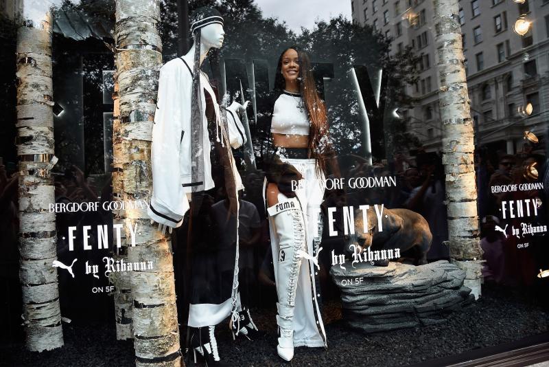 NEW YORK, NY - SEPTEMBER 06: Rihanna celebrates the launch of her collection, FENTY PUMA by Rihanna, with Bergdorf Goodman on September 6, 2016 in New York City. (Photo by Kevin Mazur/Getty Images for FENTY PUMA by Rihanna) *** Local Caption *** Rihanna