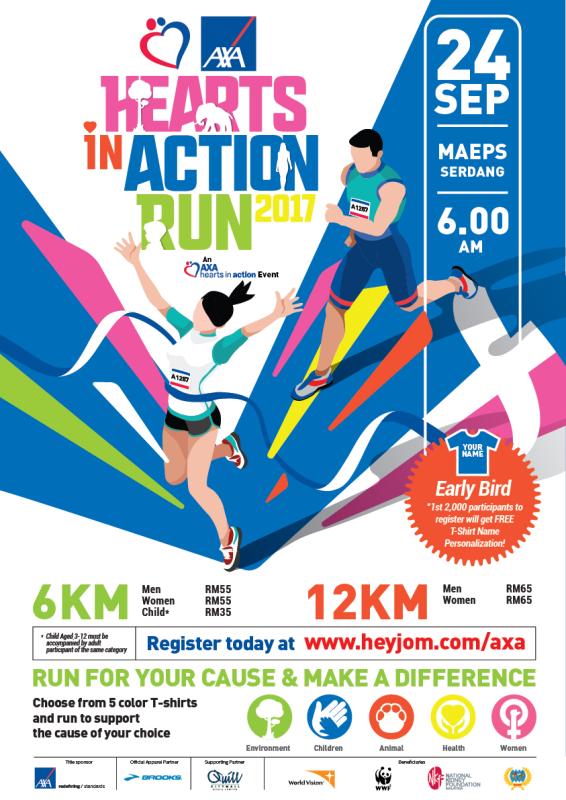 AXA Hearts in Action Run_Event Poster