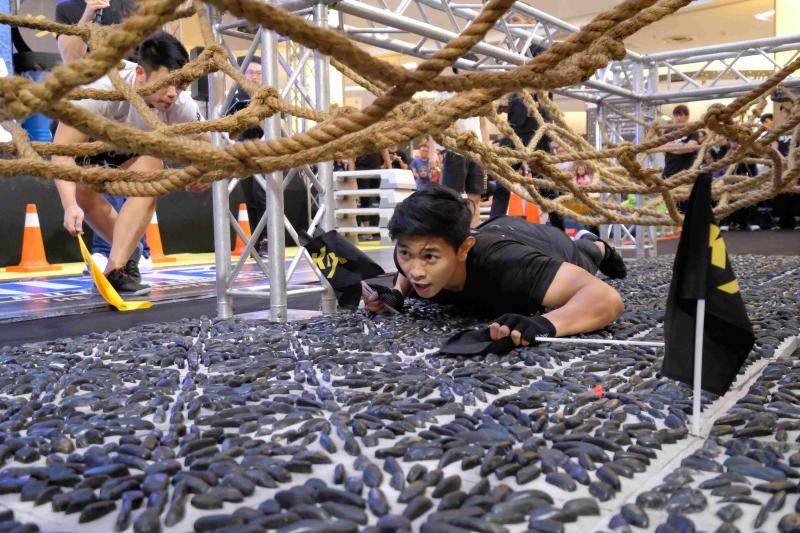 Vincent Mallang in action during one of the circuit challenges (2)